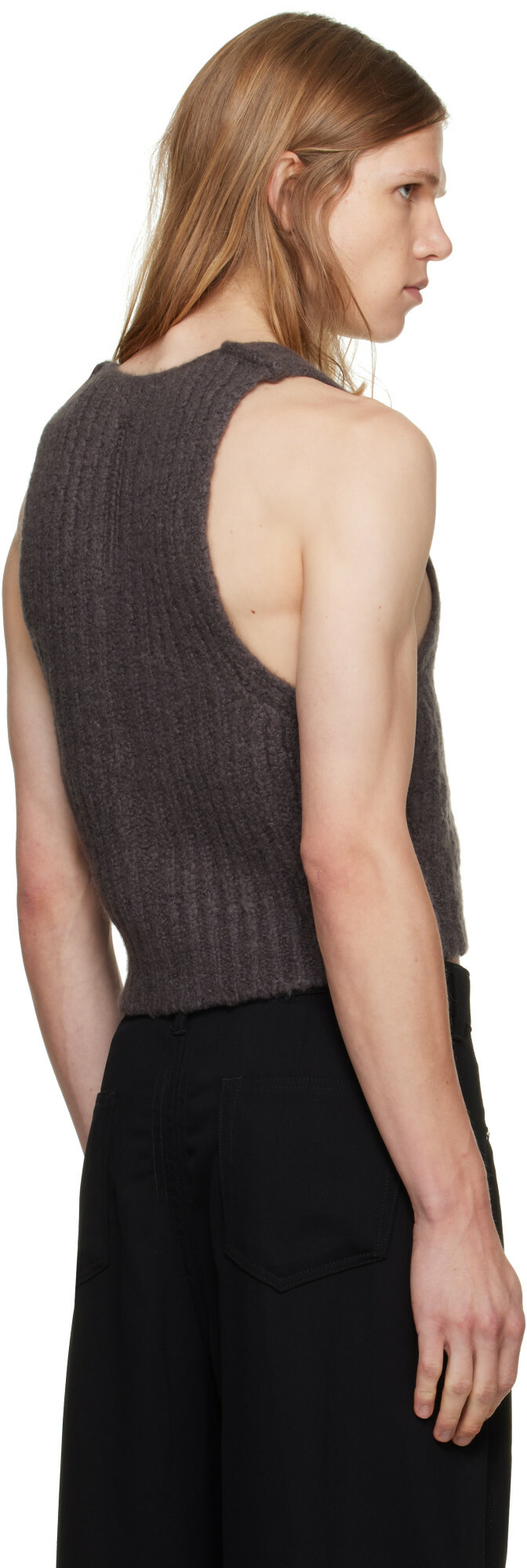 Rick Owens Gray Tower Knit Tank Top