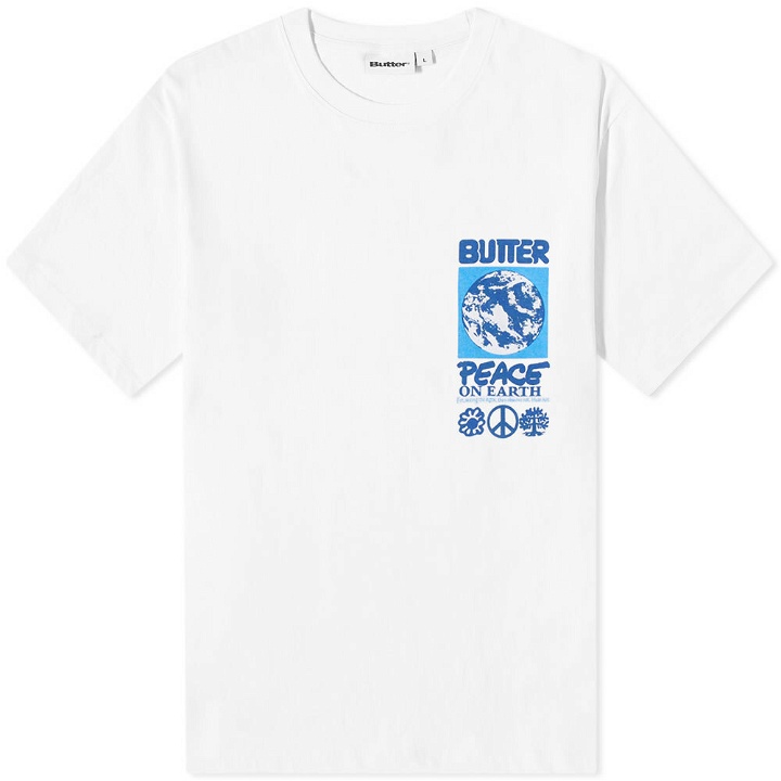 Photo: Butter Goods Men's Peace On Earth T-Shirt in White