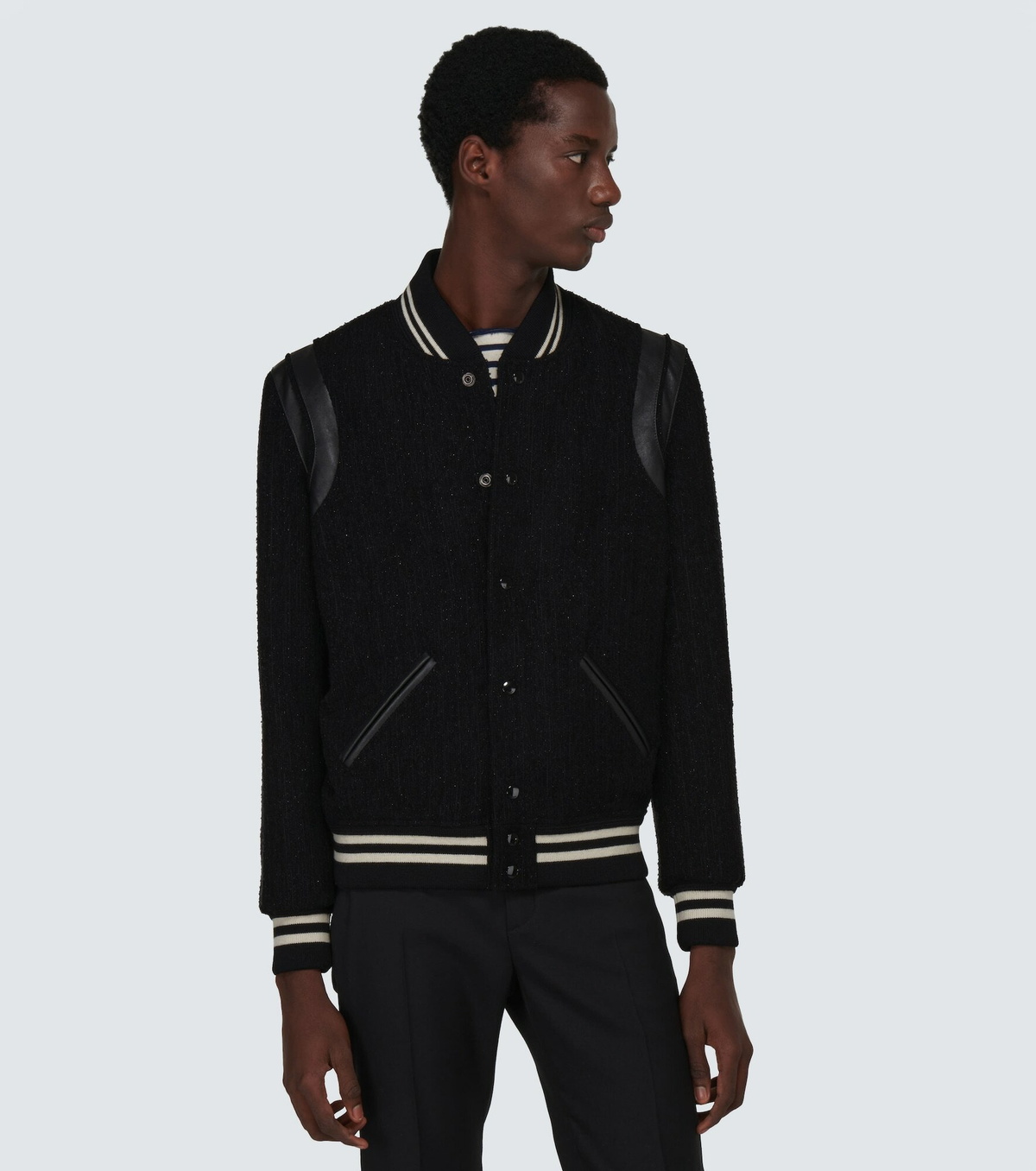 Saint Laurent - Teddy wool-blend varsity jacket Saint Laurent