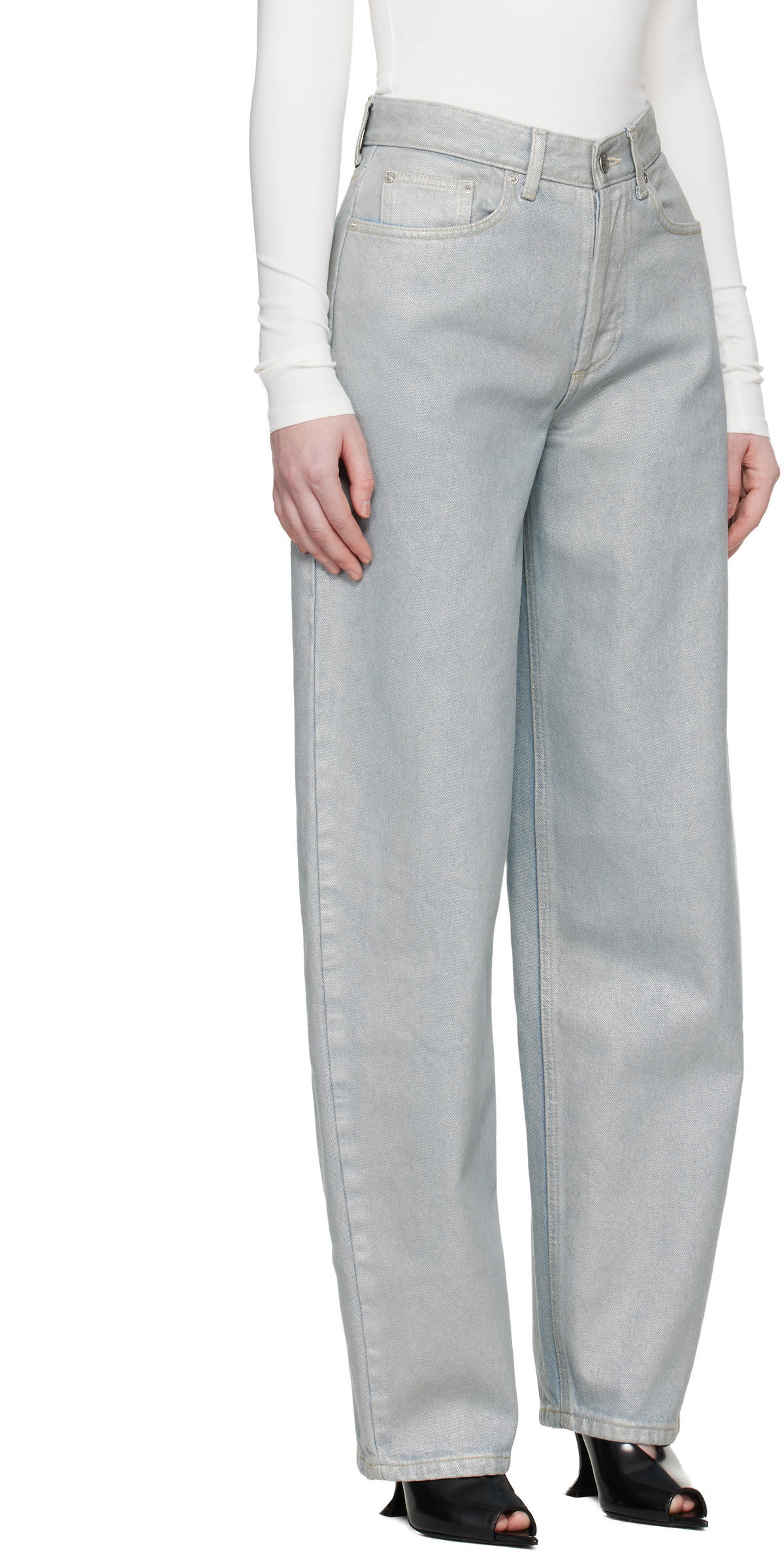 Mugler Blue Foil Jeans