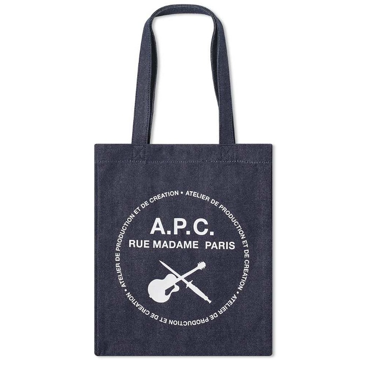 Photo: A.P.C. Guitar Logo Denim Tote Bag