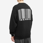 VTMNTS Men's Big Barcode Crew Knit in Black