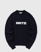 Arte Antwerp Pixel Front Knit Blue Mens Pullover