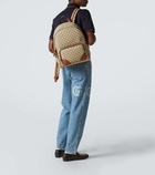 Gucci GG Canvas leather-trimmed backpack