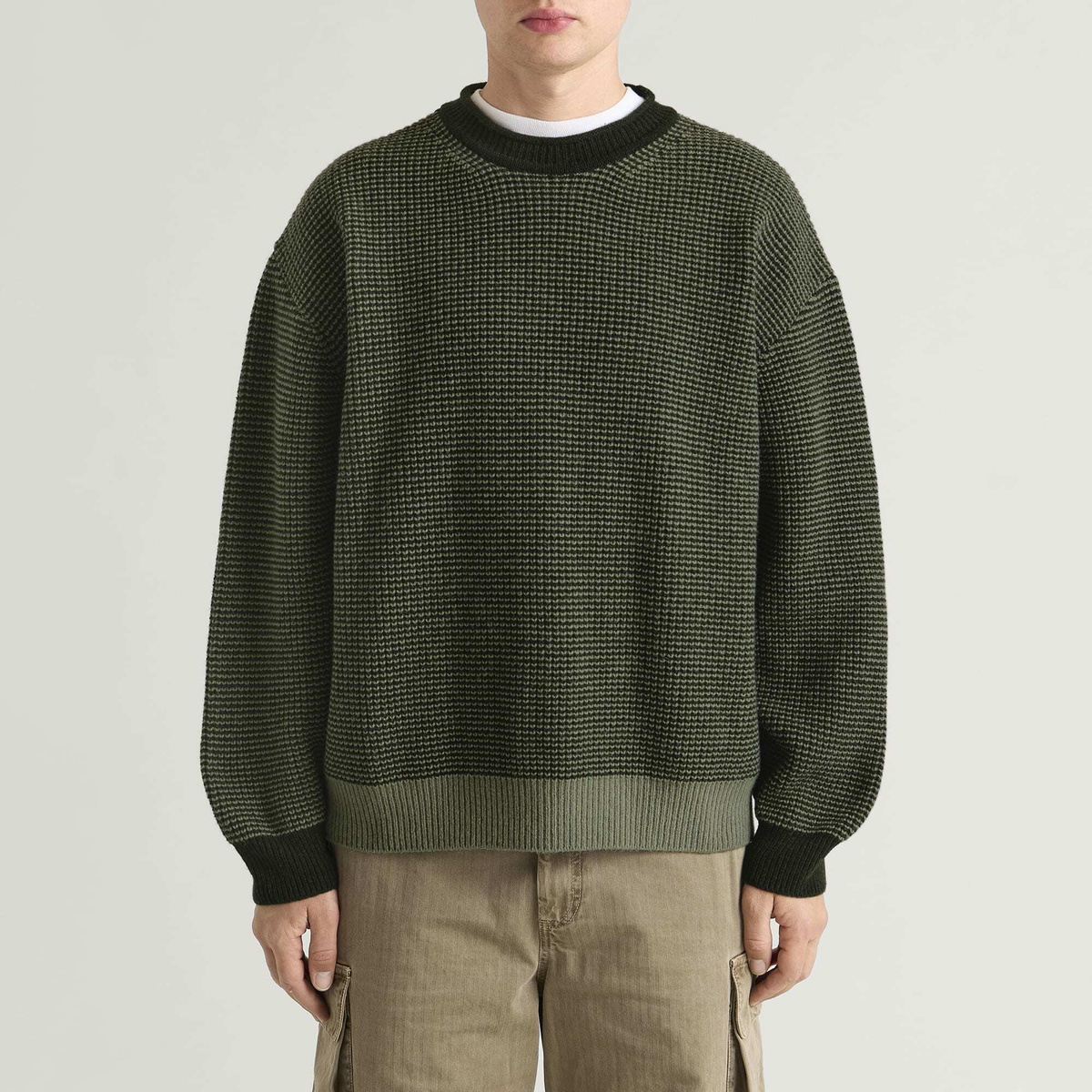 FrizmWORKS Men's Rollneck Ringer Knit in Olive