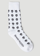 Skull Motif Socks in White