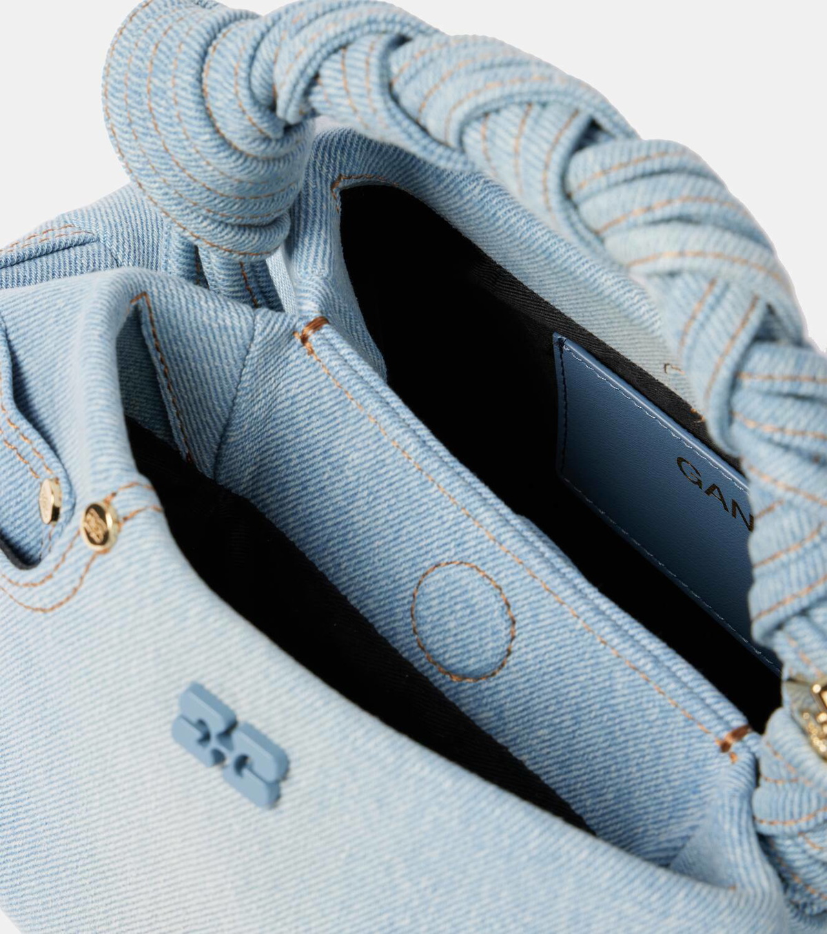 ★Ganni★ Mini Gani Boo Tote Bag Faded Denim A6512928 MUSINSA | GANNI Mini Gani Boo Tote Bag - Faded Denim / A6512928