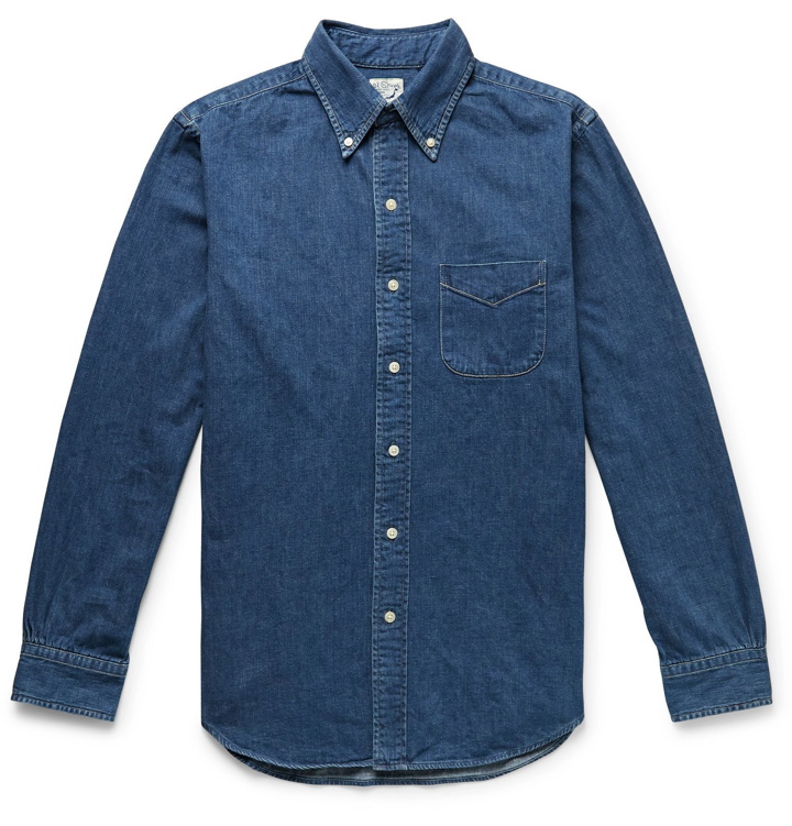 Photo: OrSlow - Button-Down Collar Selvedge Denim Shirt - Blue