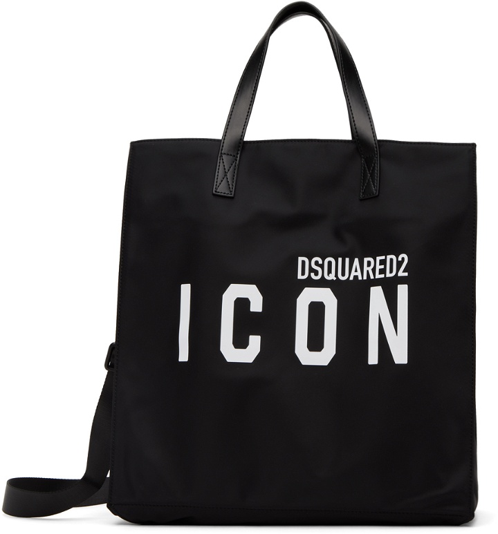 Photo: Dsquared2 Black 'Be Icon' Tote Bag