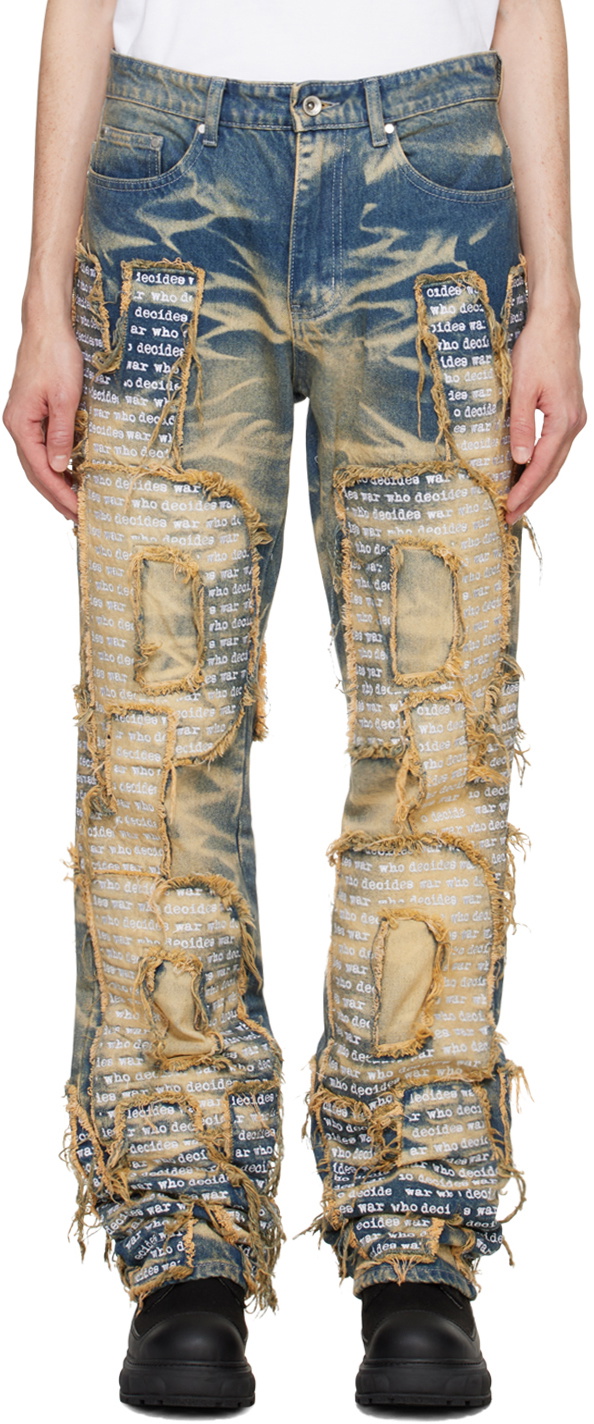 Who Decides War Blue WDW Overlay Jeans WHO DECIDES WAR by Ev Bravado