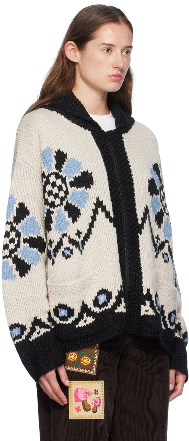 Anna Sui Black & Blue Bloomsbury Cardigan Anna Sui