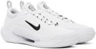 Nike White NikeCourt Air Zoom NXT Sneakers
