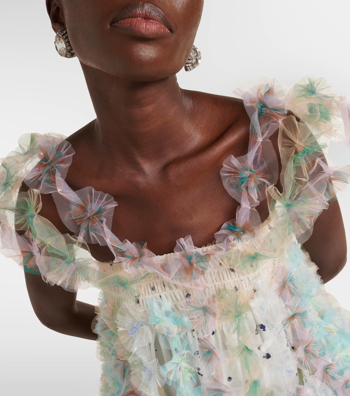 Susan Fang Floral off-shoulder midi dress