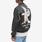 Represent Men's Storms In Heaven Souvenir Bomber Jacket in Jet Black