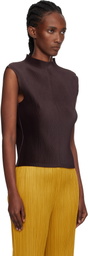 PLEATS PLEASE ISSEY MIYAKE Brown Mist July Tank Top