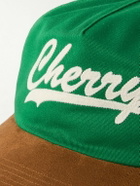 Cherry Los Angeles - Logo-Appliquéd Cotton-Twill and Suede Baseball Cap