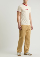 Daily Paper Dotted Type Logo Cotton T-shirt Off White