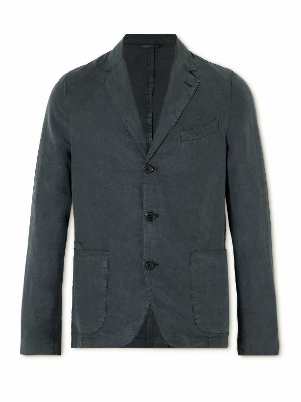 Photo: Officine Générale - Armie Unstructured Lyocell, Linen and Cotton-Blend Twill Suit Jacket - Blue