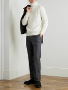 Kingsman - Cliveden Waffle-Knit Wool Rollneck Sweater - Neutrals