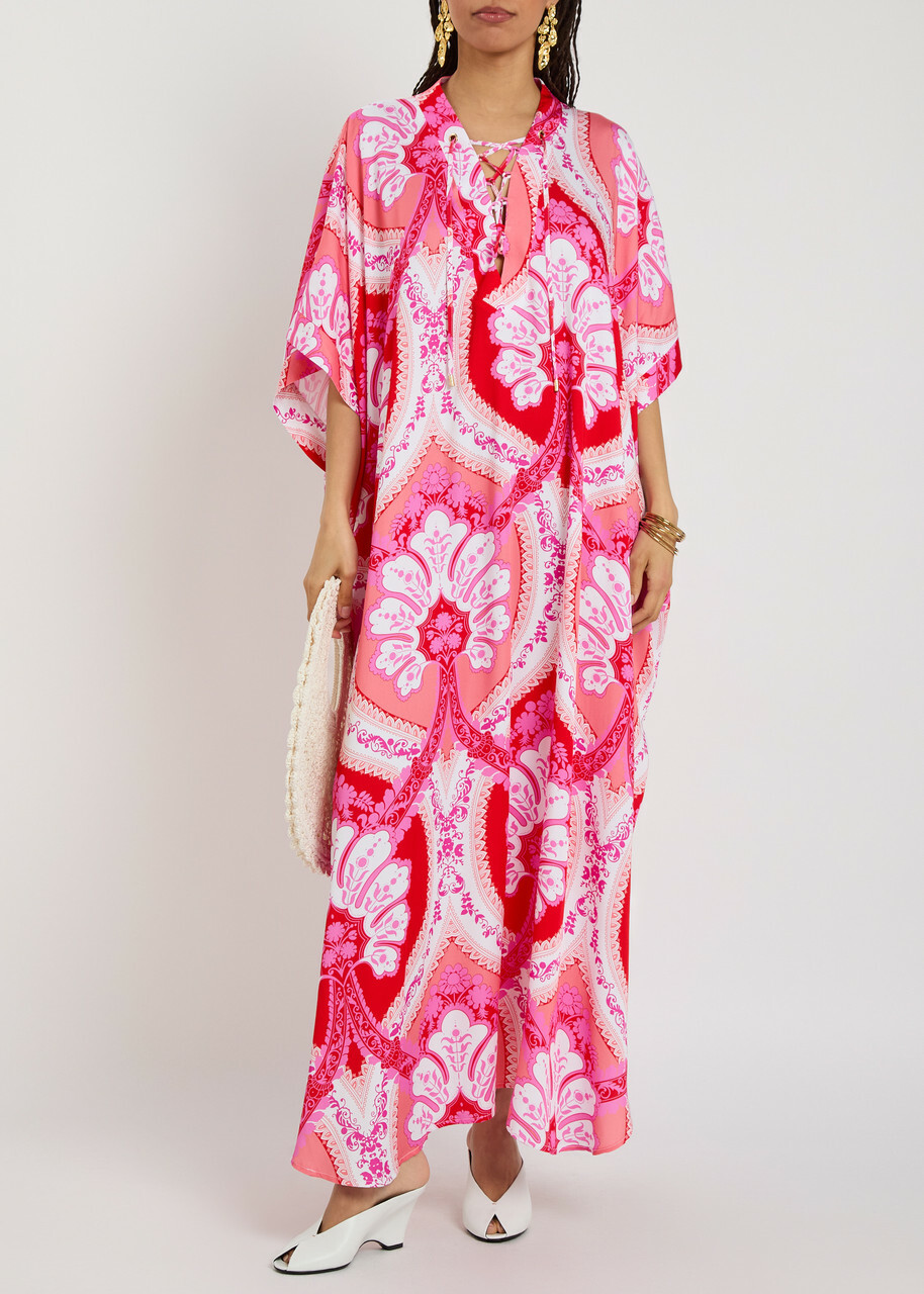 Melissa Odabash Carlotte Printed Woven Maxi Dress - Pink - One Size