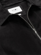 NN07 - Suede Zip-Up Overshirt - Black