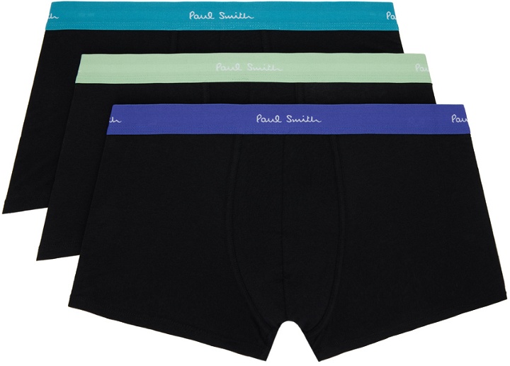 Photo: Paul Smith Three-Pack Black Contrast Boxers