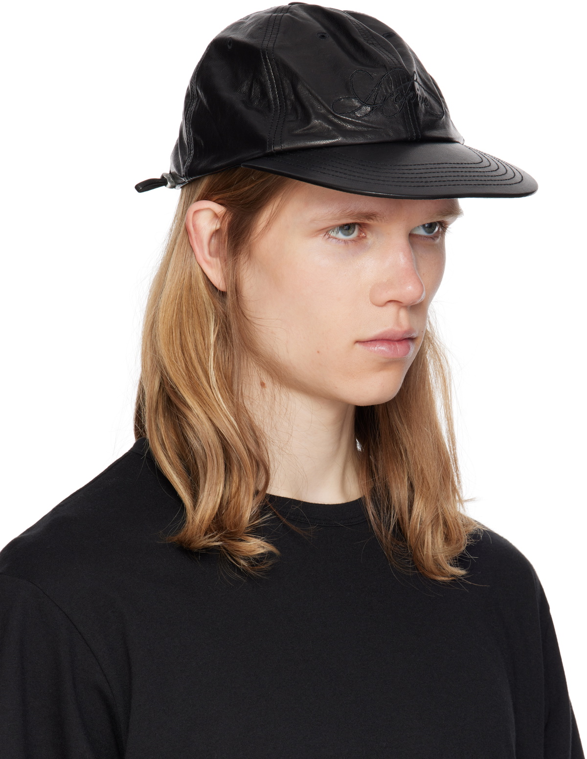 POST ARCHIVE FACTION (PAF) Black 8.0 Right Leather Cap