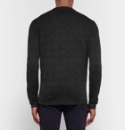 Ermenegildo Zegna - Dégradé Checked Cashmere and Silk-Blend Sweater - Men - Black