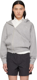 Commission Gray Twisted Zip-Up Hoodie