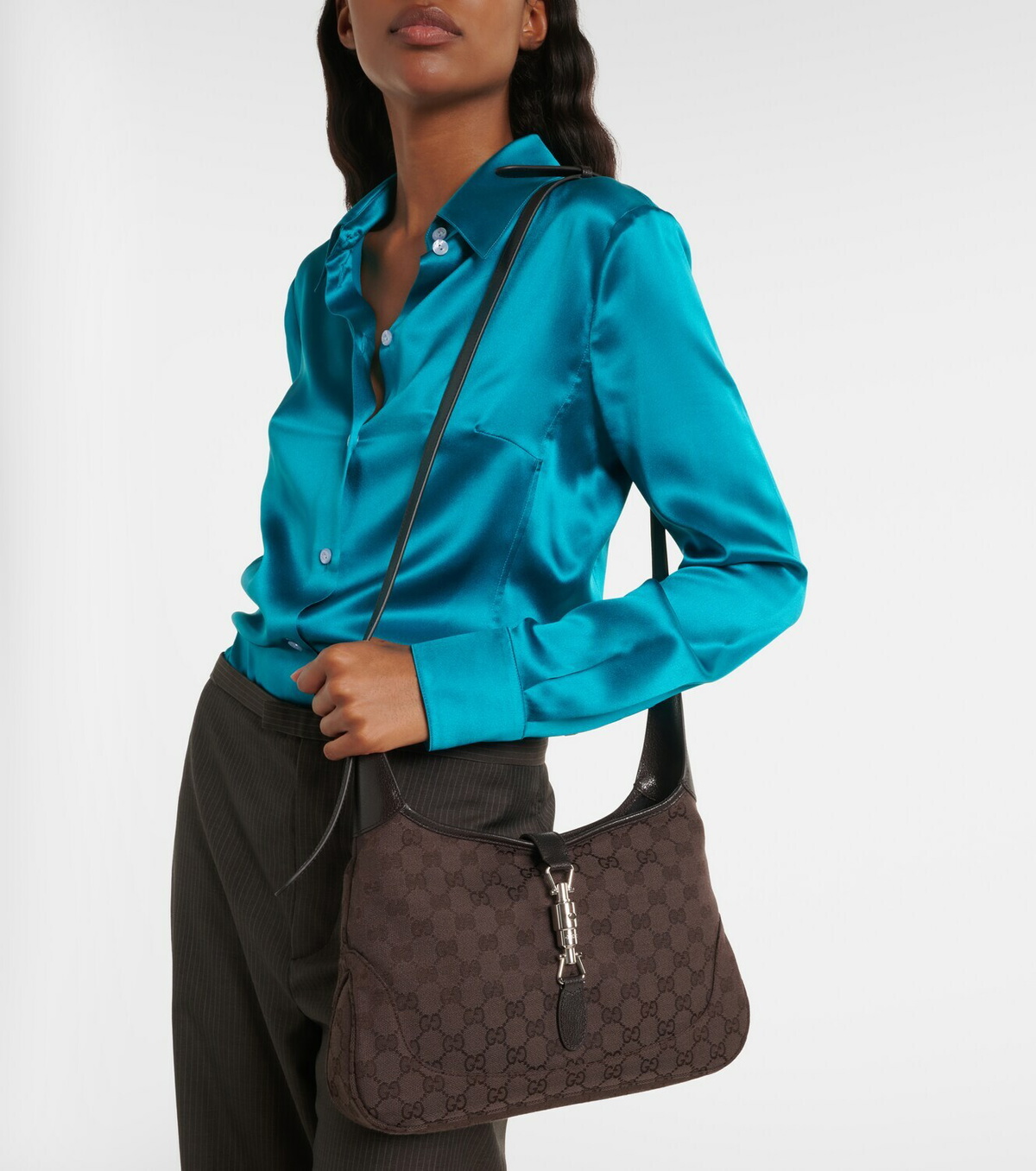 Gucci Gucci Jackie 1961 Medium canvas shoulder bag