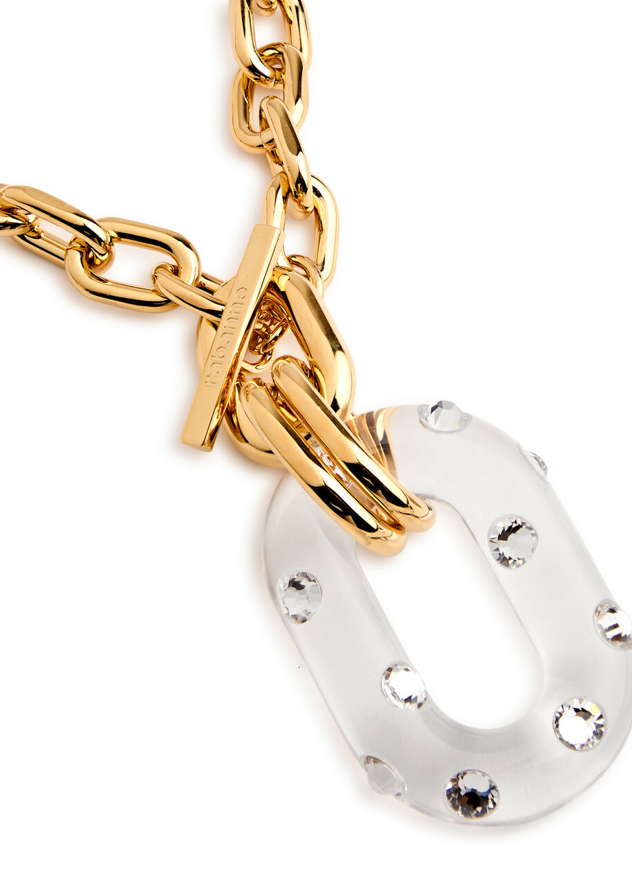 Rabanne XL Link Resin Necklace - Gold - One Size Paco Rabanne