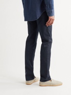 BRIONI - Meribel Slim-Fit Garment-Dyed Stretch-Cotton Twill Trousers - Blue