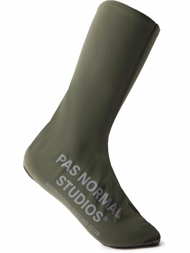 Photo: Pas Normal Studios - Logo-Print Stretch-Jersey Overshoes - Green
