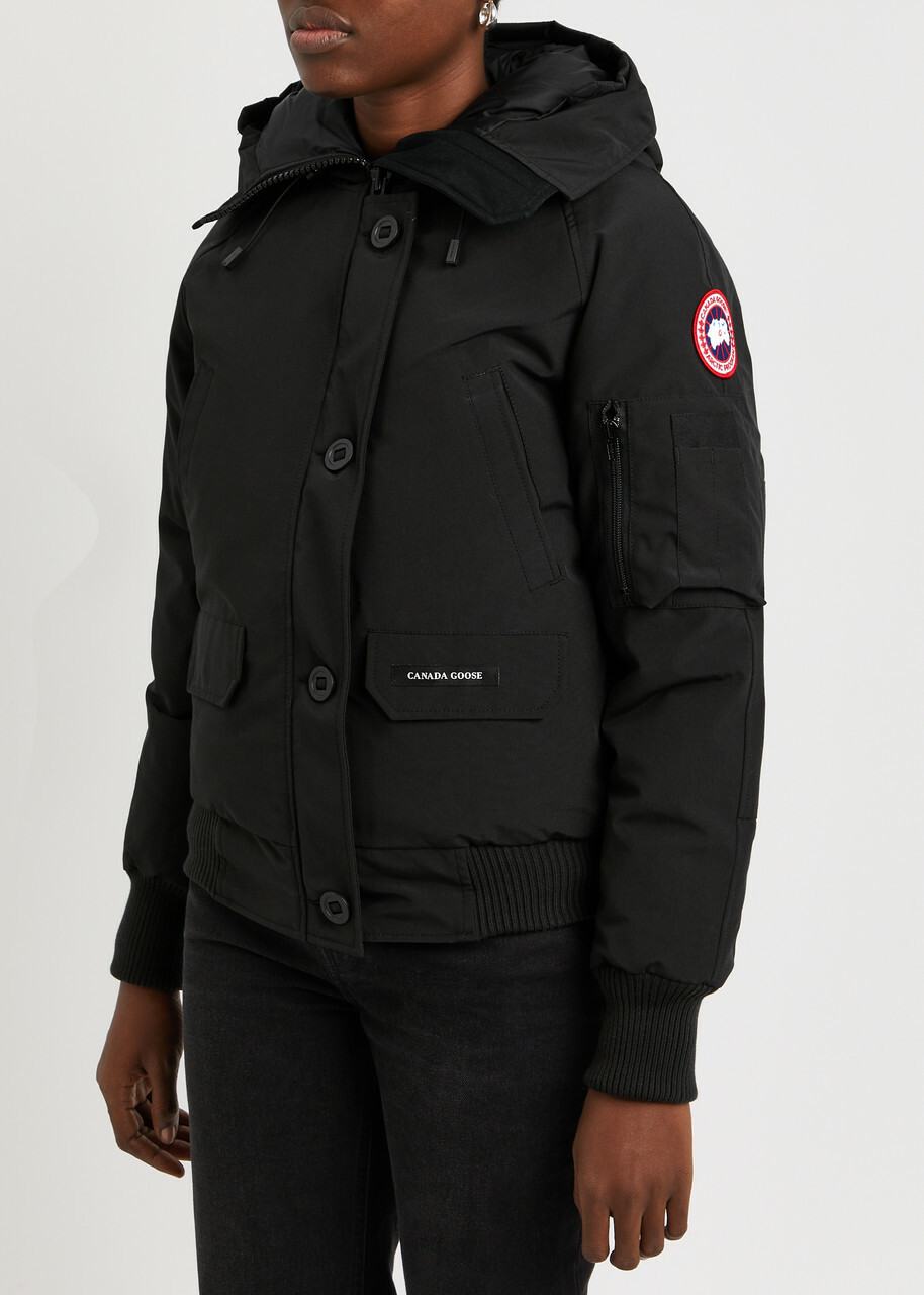 Canada Goose Chilliwack Hooded Shell Bomber Jacket Black Canada Goose