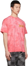 Aries Pink Tie-Dye Temple T-Shirt