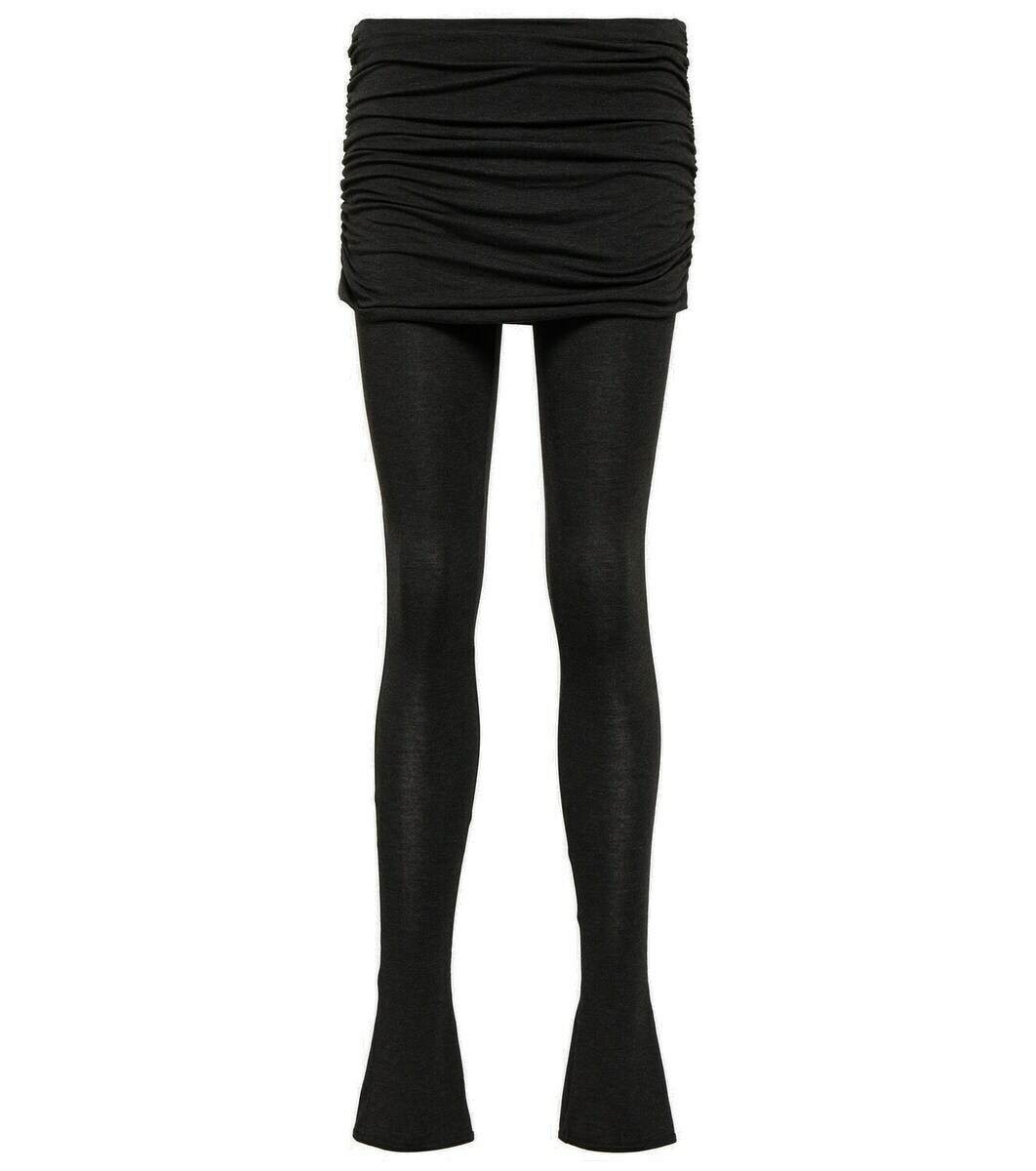 Blumarine Black Draped Leggings Blumarine