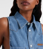 Miu Miu Chambray crop top