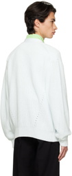 Recto Blue Relaxed-Fit Cardigan