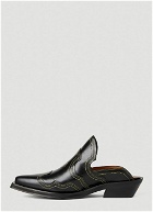GANNI - Embroidered Western Mules in Black