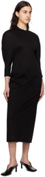 Mame Kurogouchi Black Balloon Midi Dress
