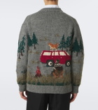 Junya Watanabe Intarsia wool and mohair-blend cardigan