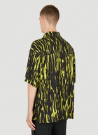 Graphic Print Bowling Shirt in Black