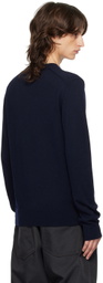 Comme des Garçons Homme Deux Navy Crewneck Sweatshirt