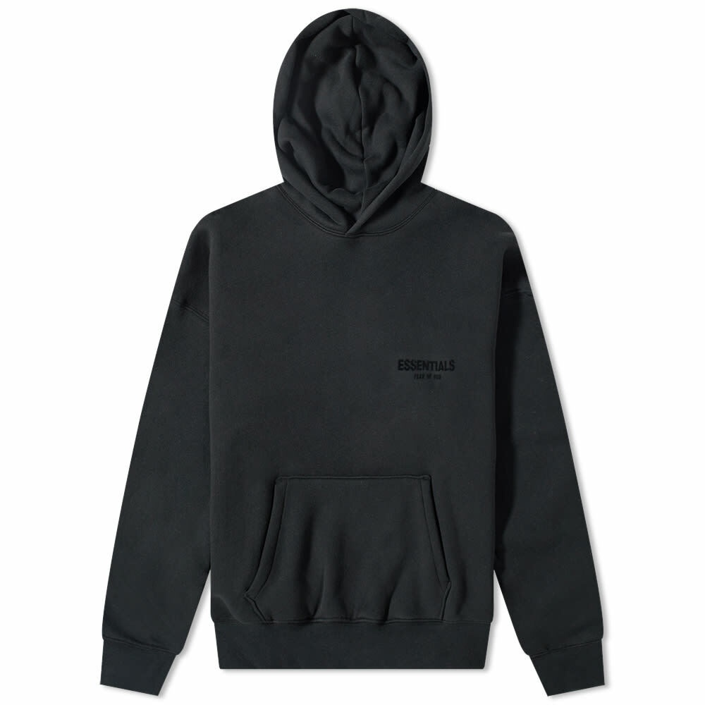 Fear of God ESSENTIALS Logo Popover Hoody in Stetch Limo Fear Of God ...