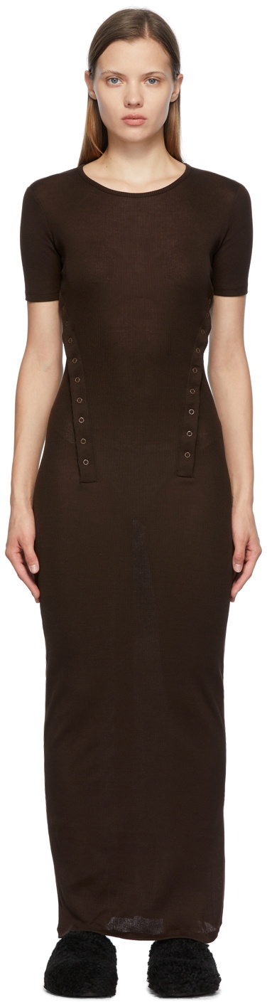 Eckhaus Latta Brown Undone Dress