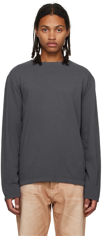 Photo: Our Legacy Gray Twisted Long Sleeve T-Shirt