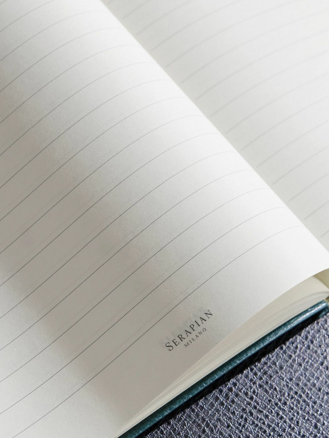 Serapian - Large Logo-Print Full-Grain Cachemire Leather Notebook