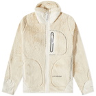 And Wander Men's High Loft Fleece Jacket in Off White