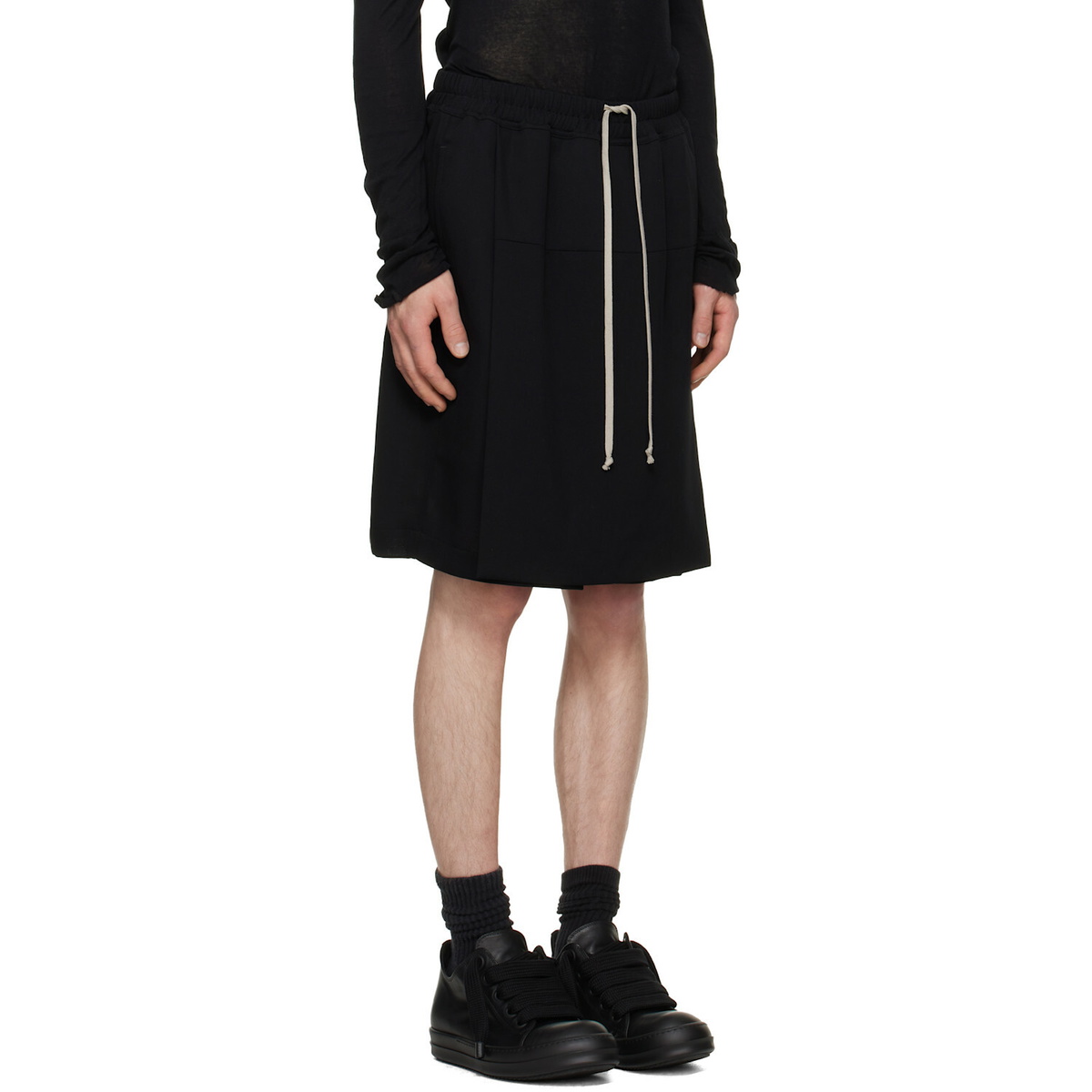 Rick Owens Black Tower Kilt Shorts