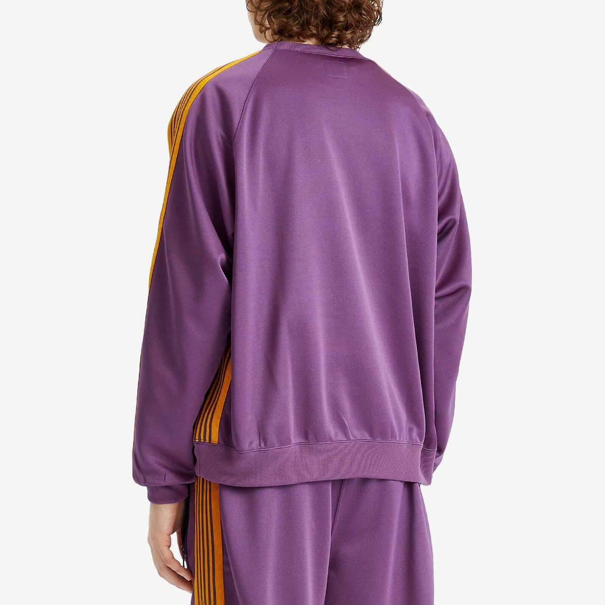 Needles Men's Track Crew Neck Sweatshirt in Purple